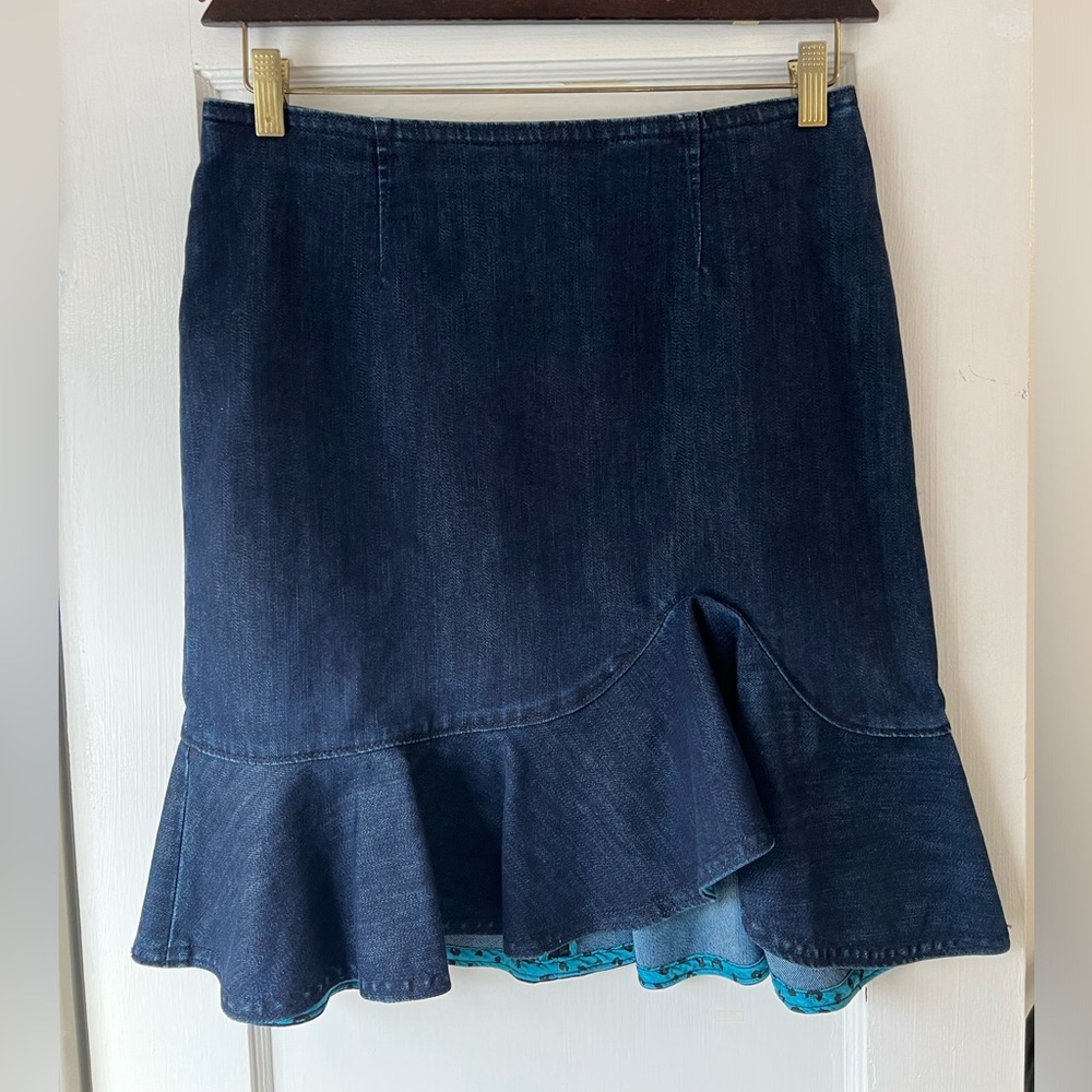Anthropologie Leifsdottir Lana Denim Skirt